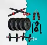 8KG DUMBELL SET WITH JUMPING ROPE AND A HAND GRIPPER