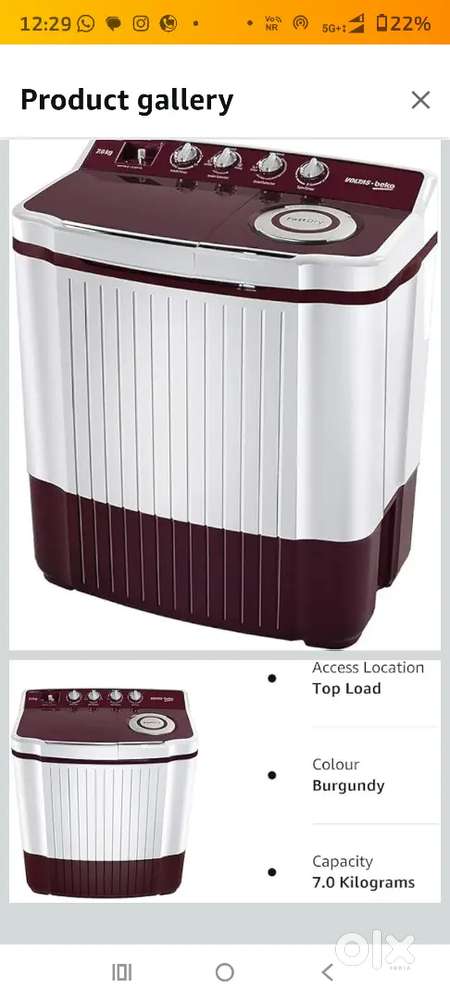 Voltas washing machine