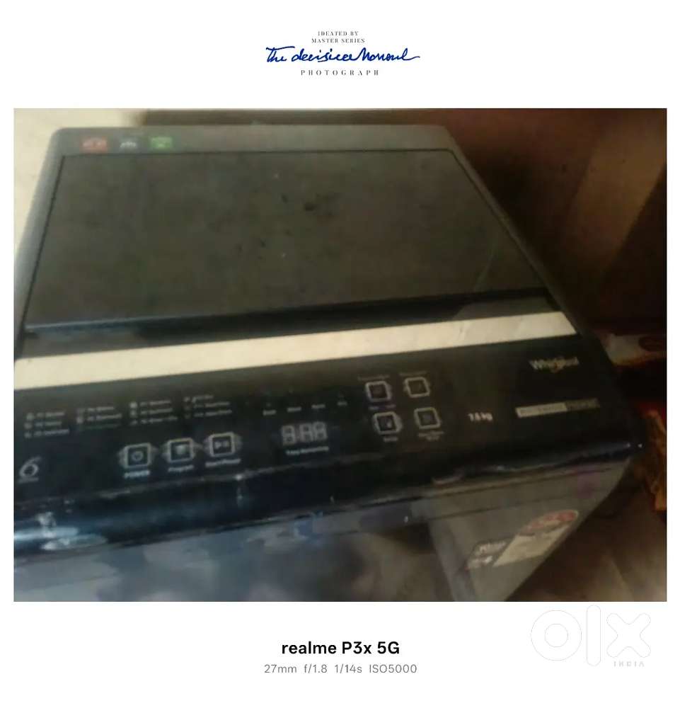Whirlpool washing machine 7.5 kg new machine 1 years