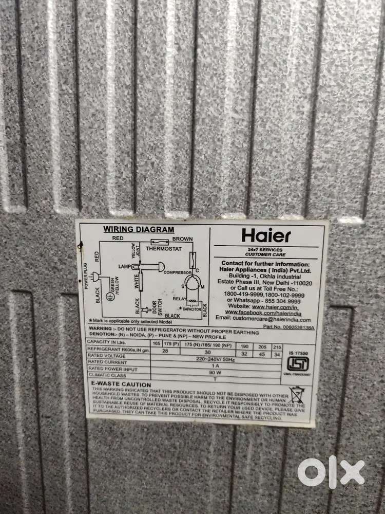 Haier 2star Fringe 1 .5year old full ok not any problem just sale