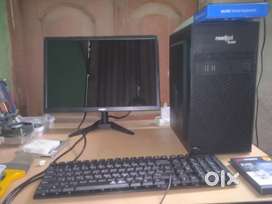 Assambled PC 19inch Monitor 256Ssd 500 gb Hdd win 10 KB mouse