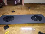 Car speaker with wood stand