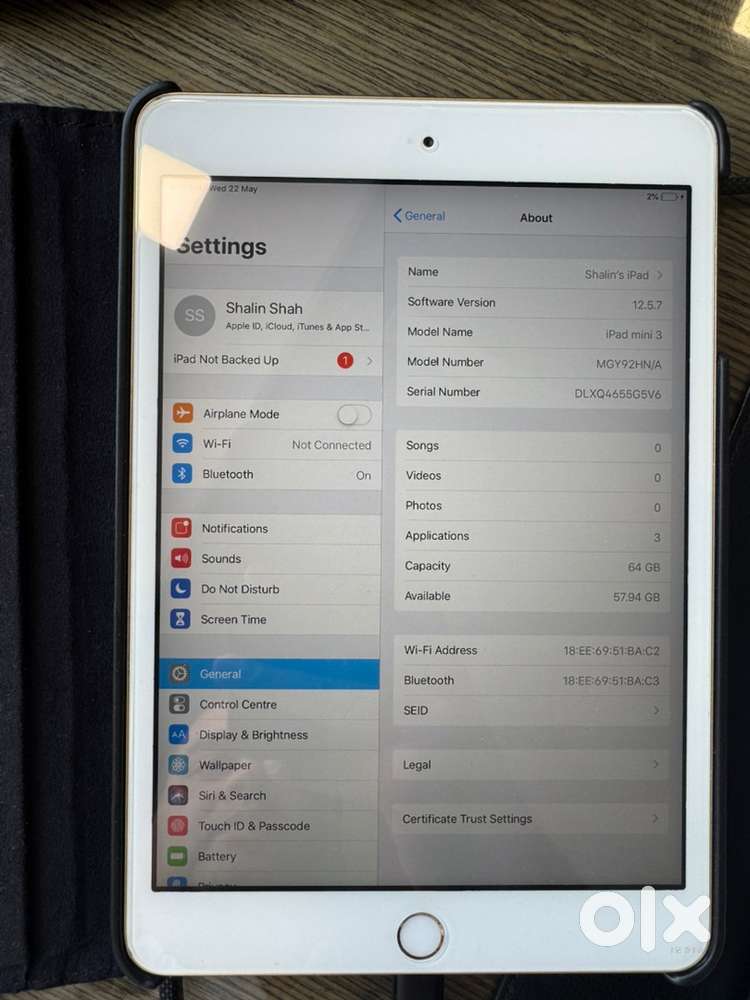 Ipad mini 3 64GB with cover