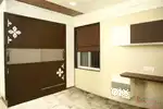 Flat office showroom in interior solution is