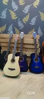 Several colour acoustic guitar with accessories in reasonable price
