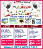 OFFER OF          2MP HIKVISION CCTV CAMERA   DAY & NIGHT VISION MEGA