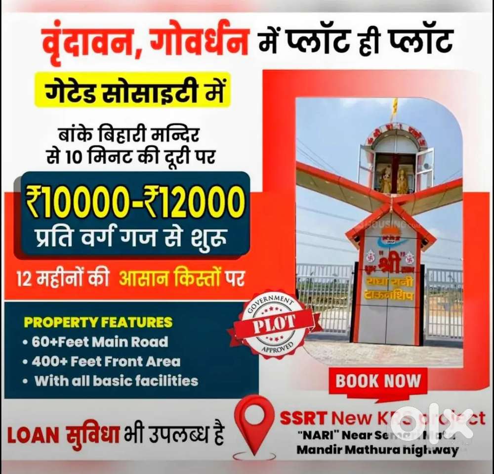 Plot Sell In Vrindavan श्री राधा रानी टाउनशिप