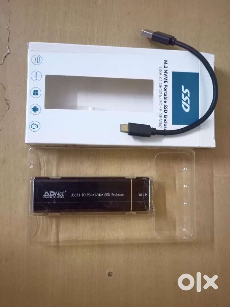 USB 3.1  ENCOSER With 512 gb nvme SSD gen3