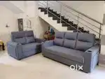 3+2 sofa set with back daimond stching and cup holders
