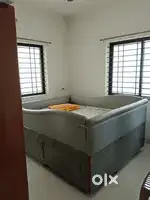 Cradle type double bed with mattress and storage wooden bed 6X6