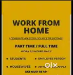 WORK FROM HOME FOR STUDENTS, HOUSEWIFE &JOB PERSON