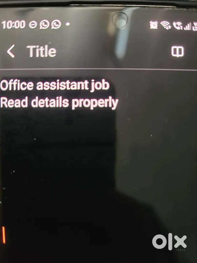 office assistant required time 9 30am to 9 30pm