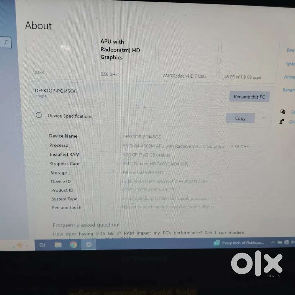 TN LENOVO B490 () WHATSAPP ONLY
