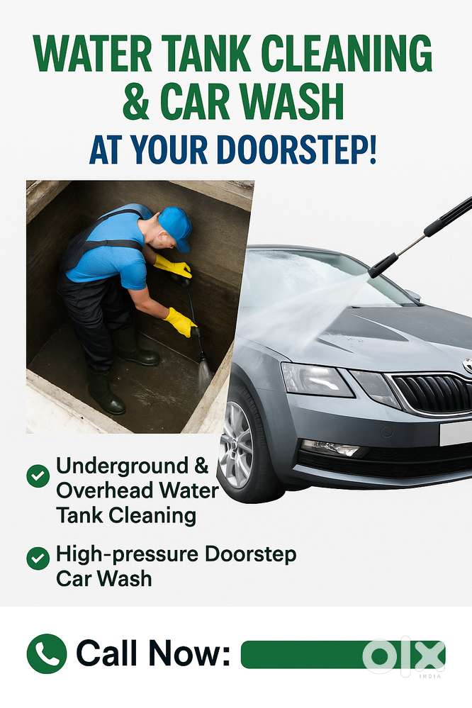 Water Tank Cleaning & Car Wash – At Your Doorstep!