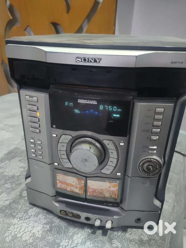 Sony MHC RV 60
4800 watts 
Only machine working 
 bluetooth & aux