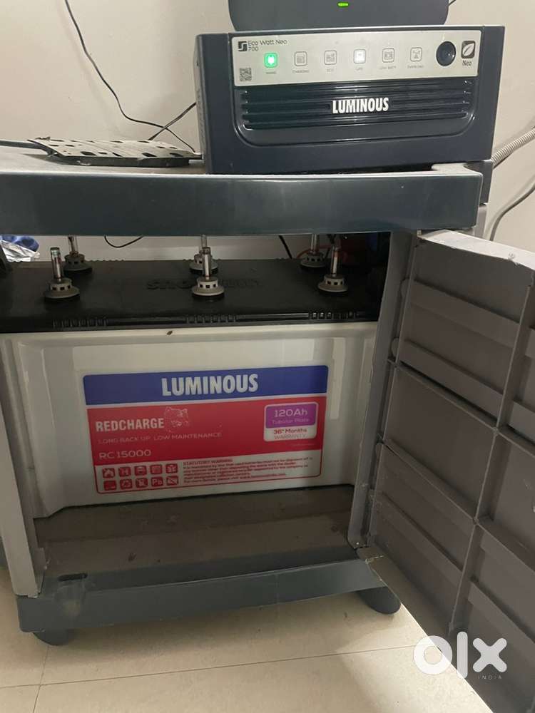 Luminous inverter with battery