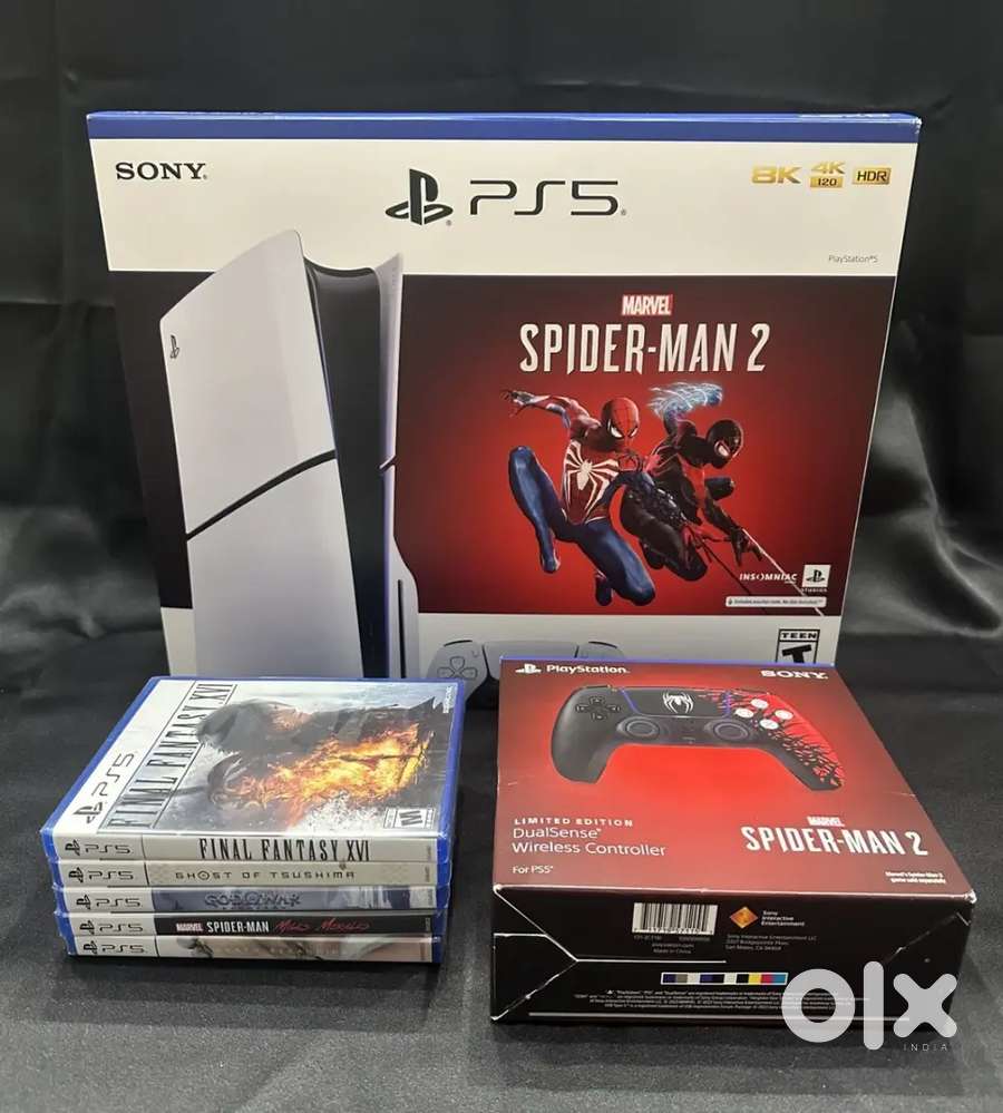 Sony PS5 Blu-Ray Edition Console Spider-Man 2 Bundle 1TB - White