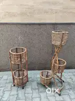 Unique design Cane flower planter/ shoe rack/ Bamboo mudha stool