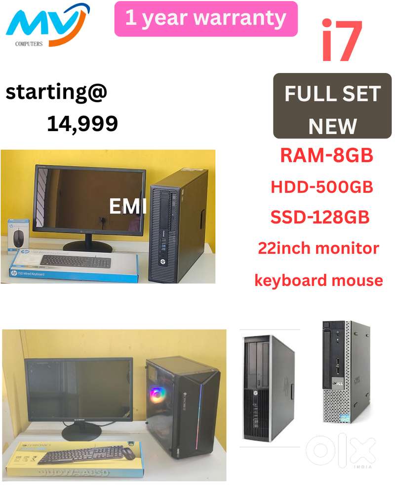 New Full Set  CPU - i7 Process  Monitor  Keyboard Mouse