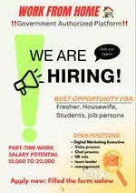 Hiring Candidates  Work From Home / Office  Income ₹20,000–40,000