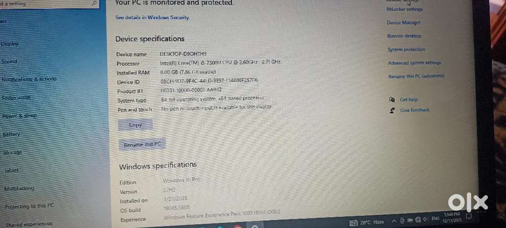 Dell laptop i5 7th generation