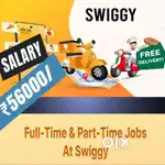 FREE JOINING 100 Delivery boys SWIGGY Food Delivery jobs