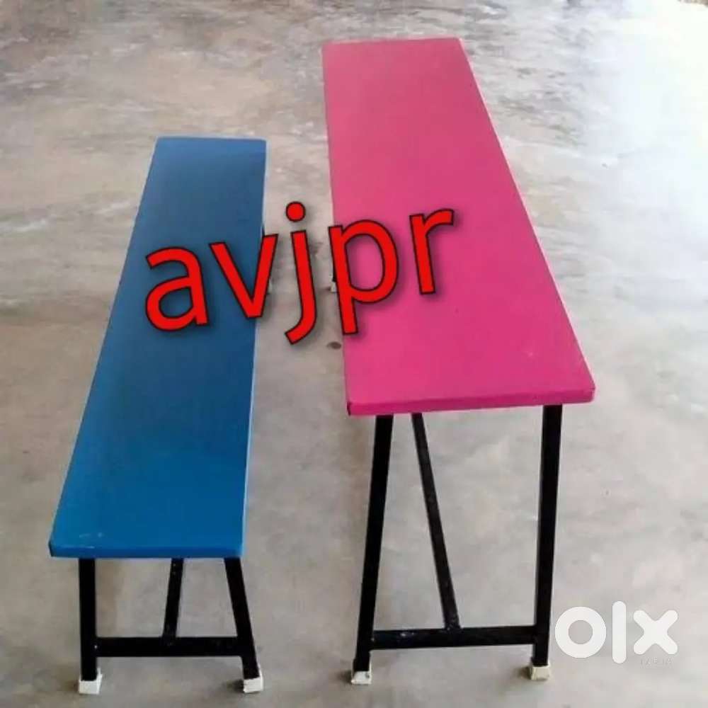 New school furniture set tution furnitures table with bench sets