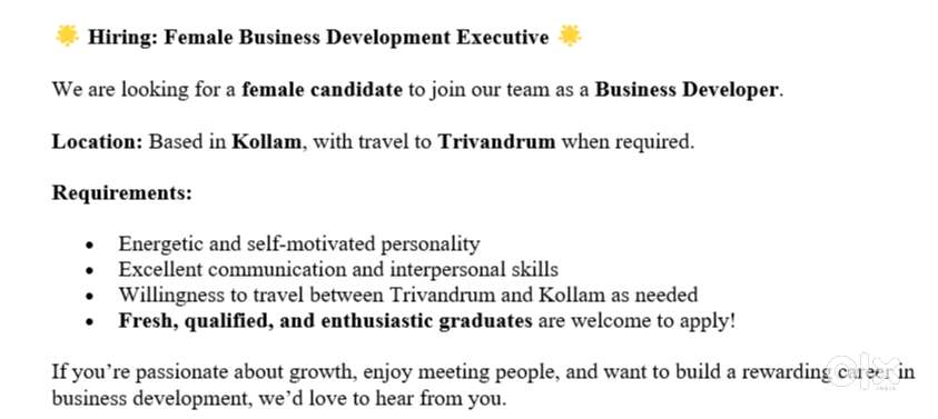 Female Business Developer