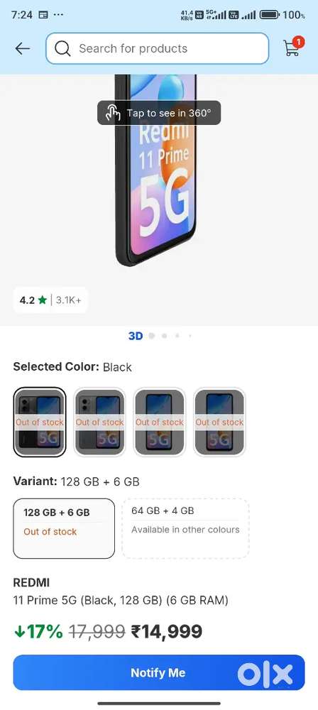 Redmi 11 prime 5g 6gb 128 gb