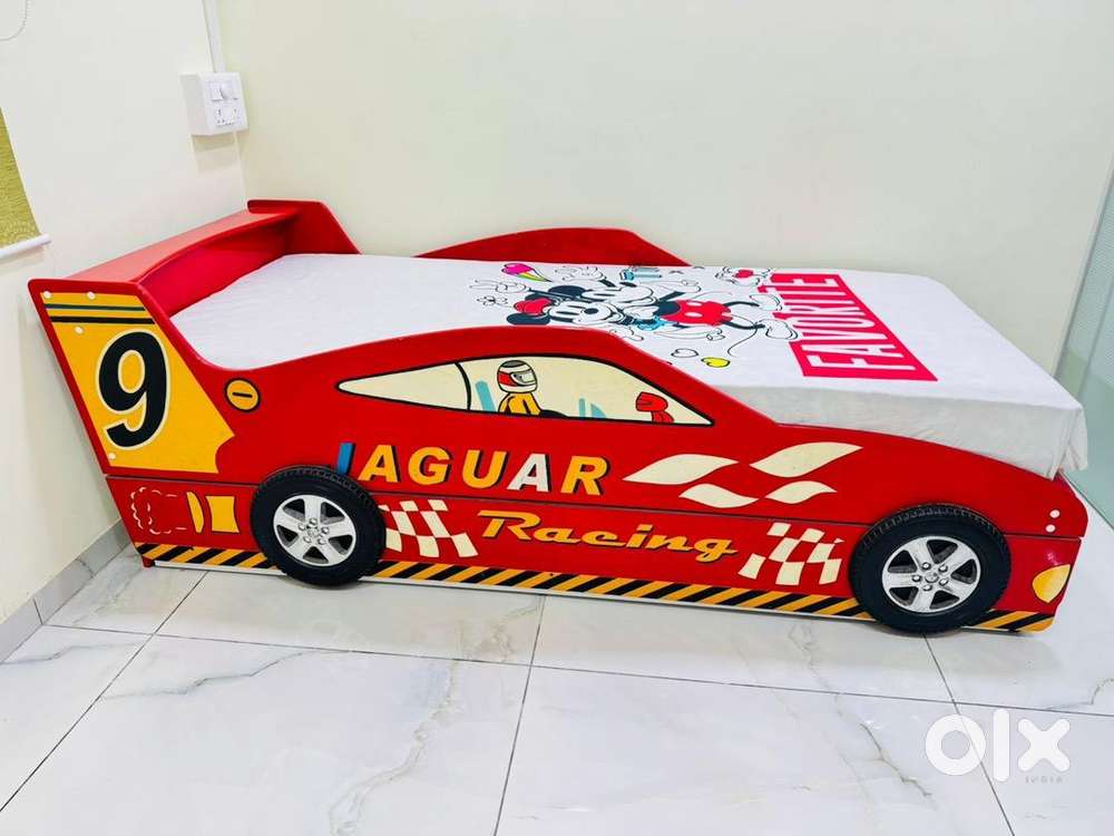 Kids car shape double bed