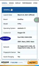 One plus 9 pro 12gb ram,256 ssd