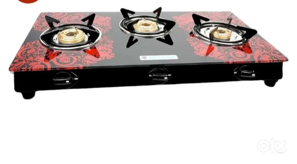 Automatic glass  gas stove 3 burner
