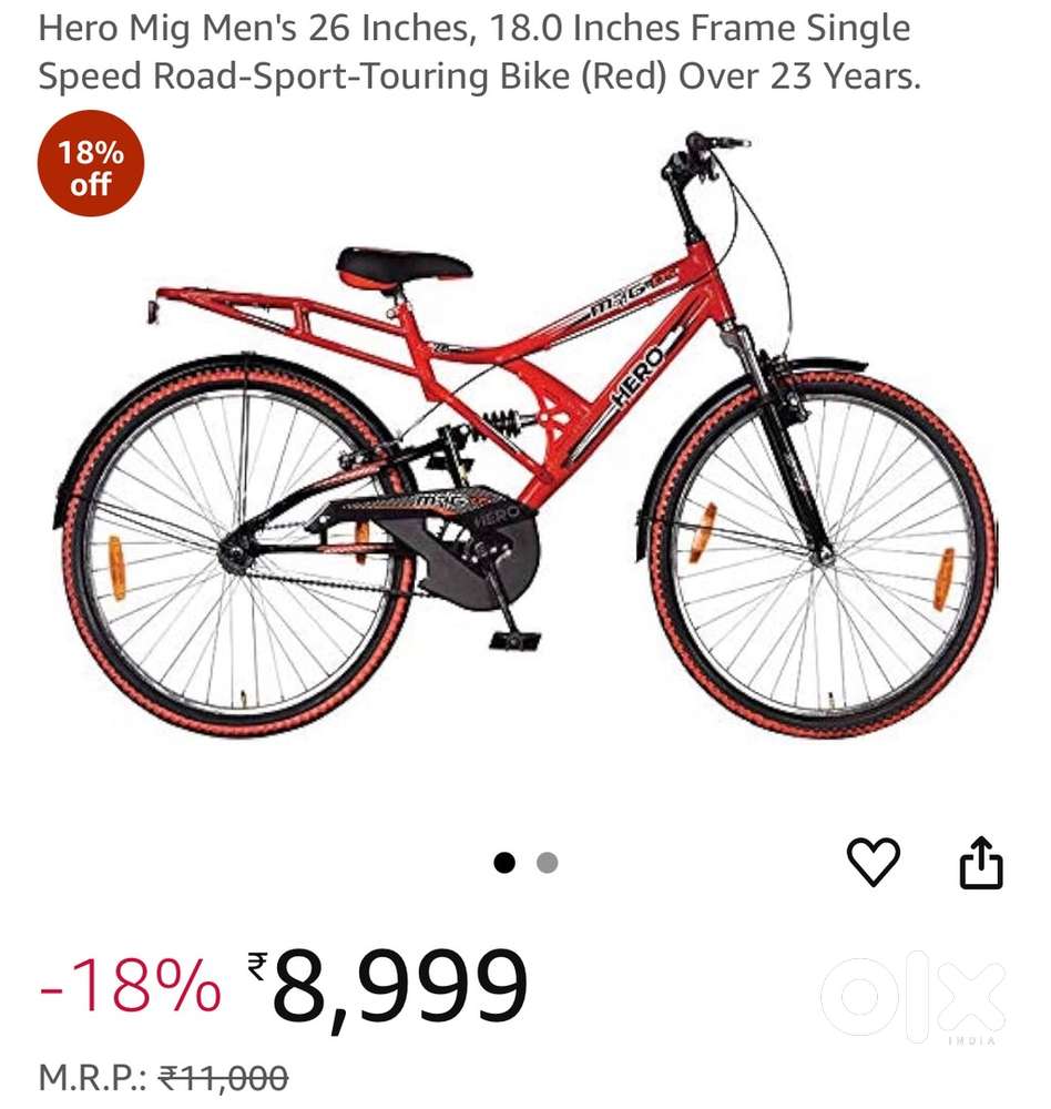 Hero Mig 26” bicycle for sale @ 4000