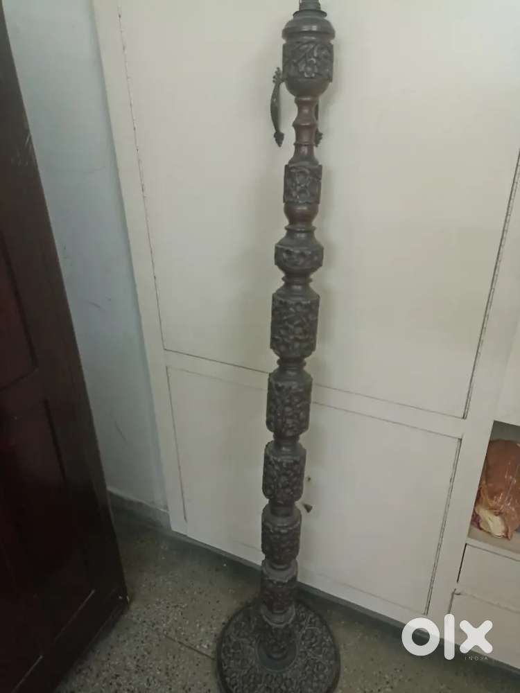 Antique wood lamp