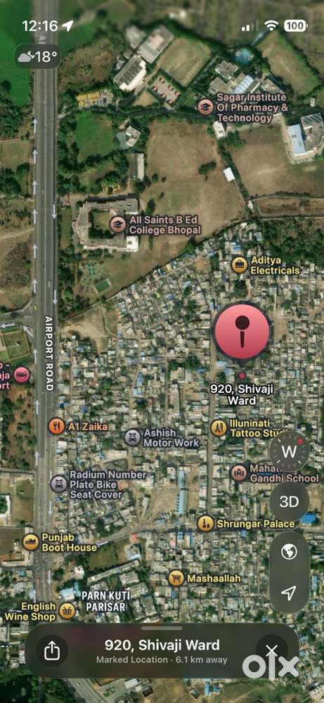 8000 Sqft Plot, Near Raja Bhoj Airport