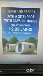 Own a home for  framland/Resort/site/plots  strating 2.99lacs  200sft