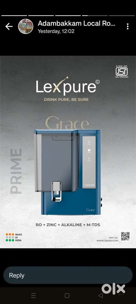 LXOne Smart RO + UV + UF Purifier – 7 Stage Purity  Chennai Homes