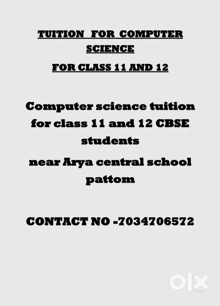 Tuition for computer science