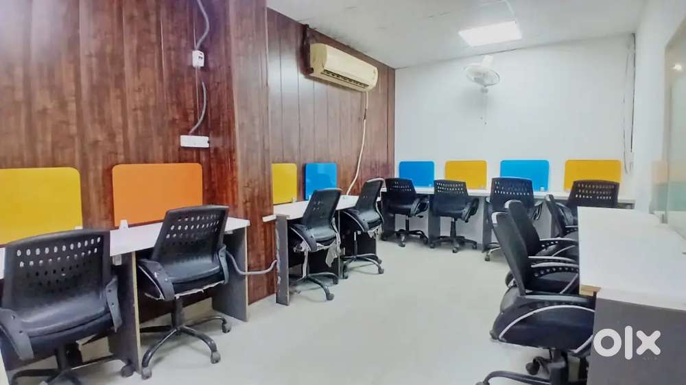 Fully Furnished Office Space For Rent. 1Cabin+10Workstations.