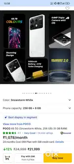 Poco x6 only 6 months old new condition billbox charger all  availabl