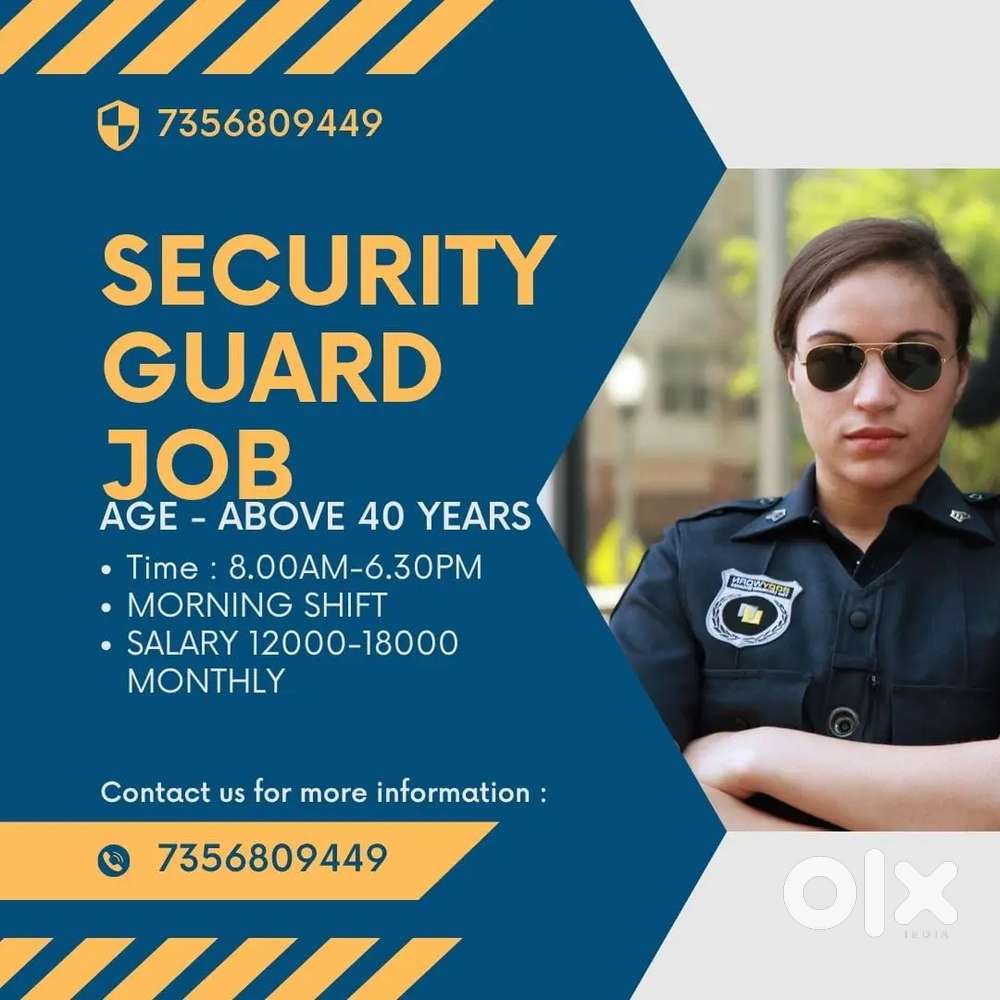 SECURITY JOB FOR MORNING SHIFT 8AM TO 6.30PM