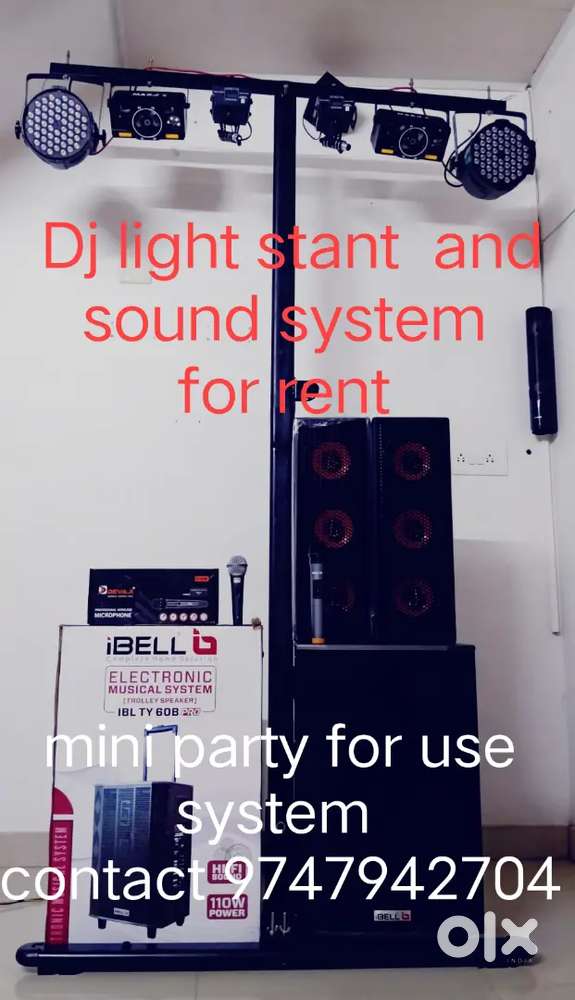 Dj light stant and sound system for rent