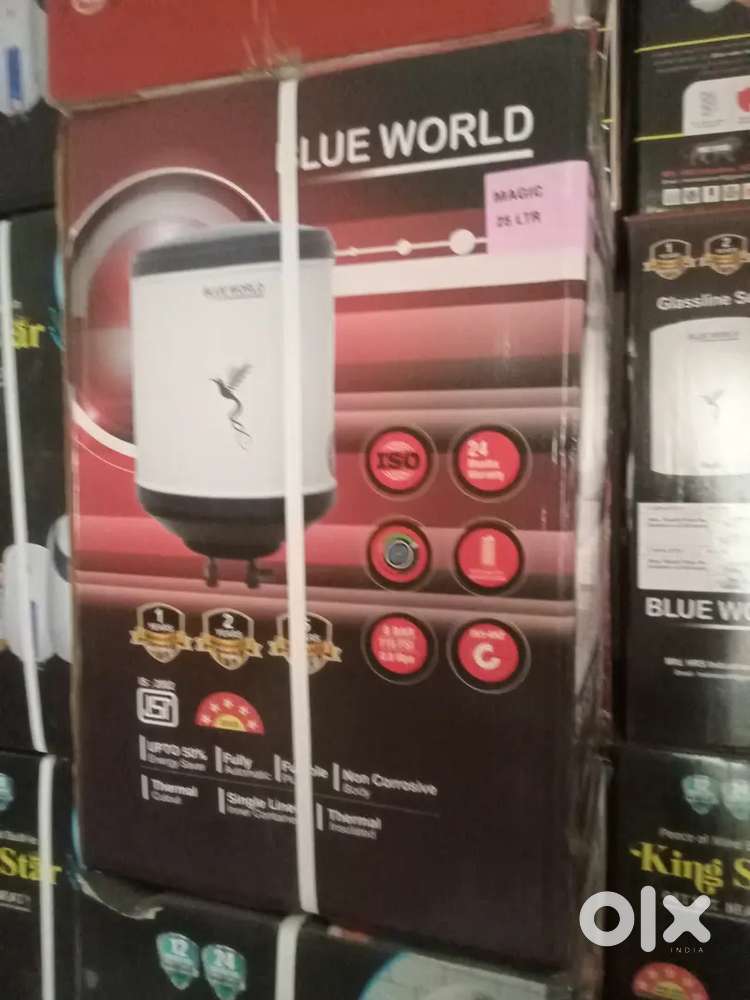 Blue world Geyser 25 litre tank 5star instant heat metal body