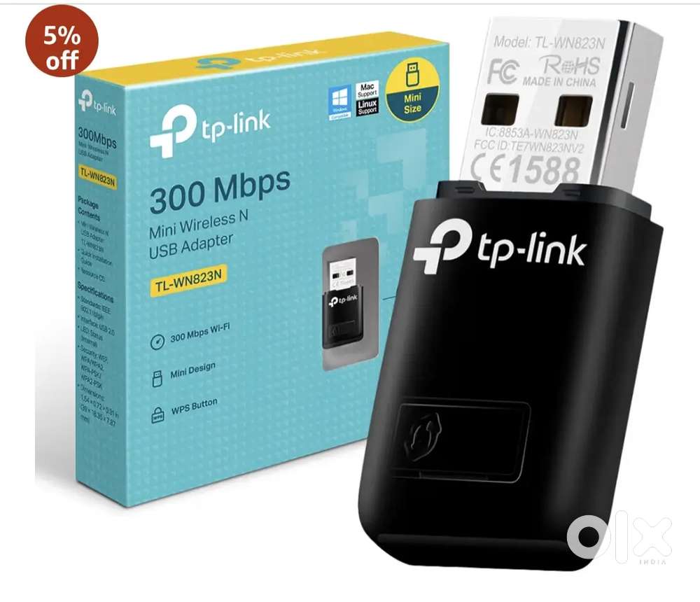 TP-LINK WiFi Dongle 300 Mbps Mini Wireless Network USB Wi-Fi Adapter