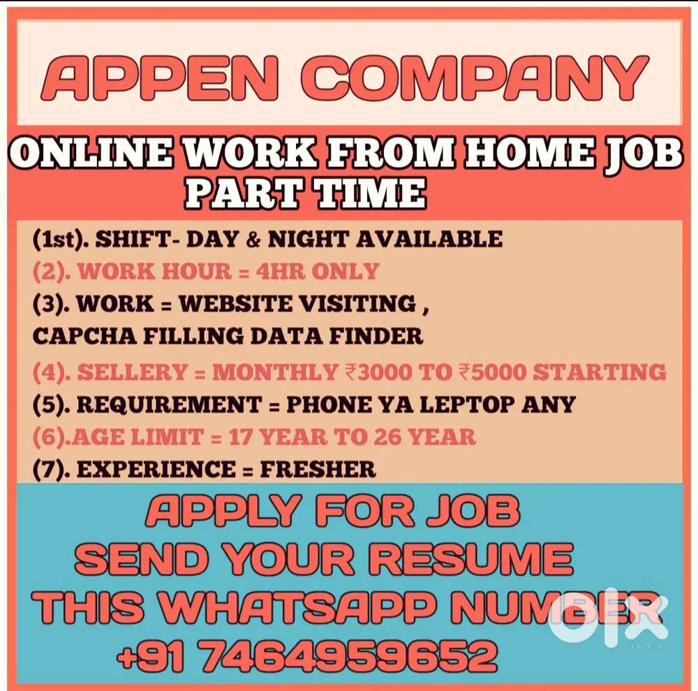 Work From Home Online Job Data Entry M2
