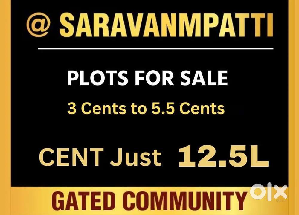 Corporation Limit DTCP Plots At Saravanampatti Per Cent 12.5 L