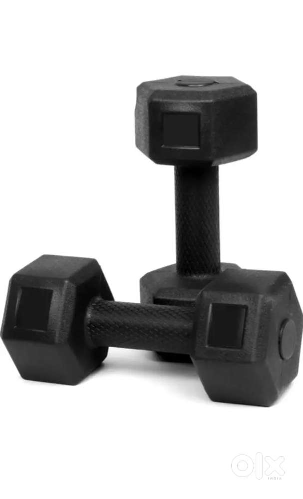 Sports 8kg Exlusive Octa PVC Fixed Dumbbells (4kg x 2) Black