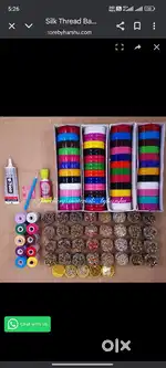 Silk thread bangle materials