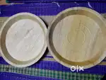Wooden Round Plates for use and throw plates / 50 plates ₹200