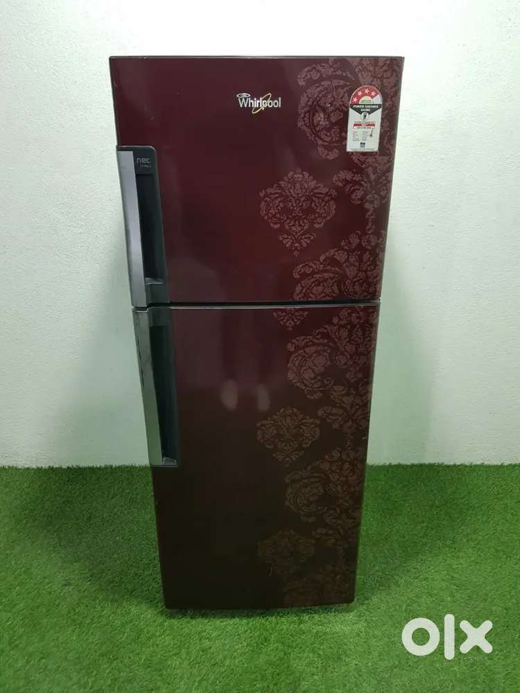 #0988 WHIRLPOOL 250ltrs D/D fridge flower maroon wit warranty n ship**